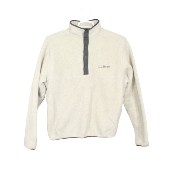 LL Bean Bean's Classic Fleece Pullover Sweater Clay Heather Women's M Men's S - Picture 1 of 8